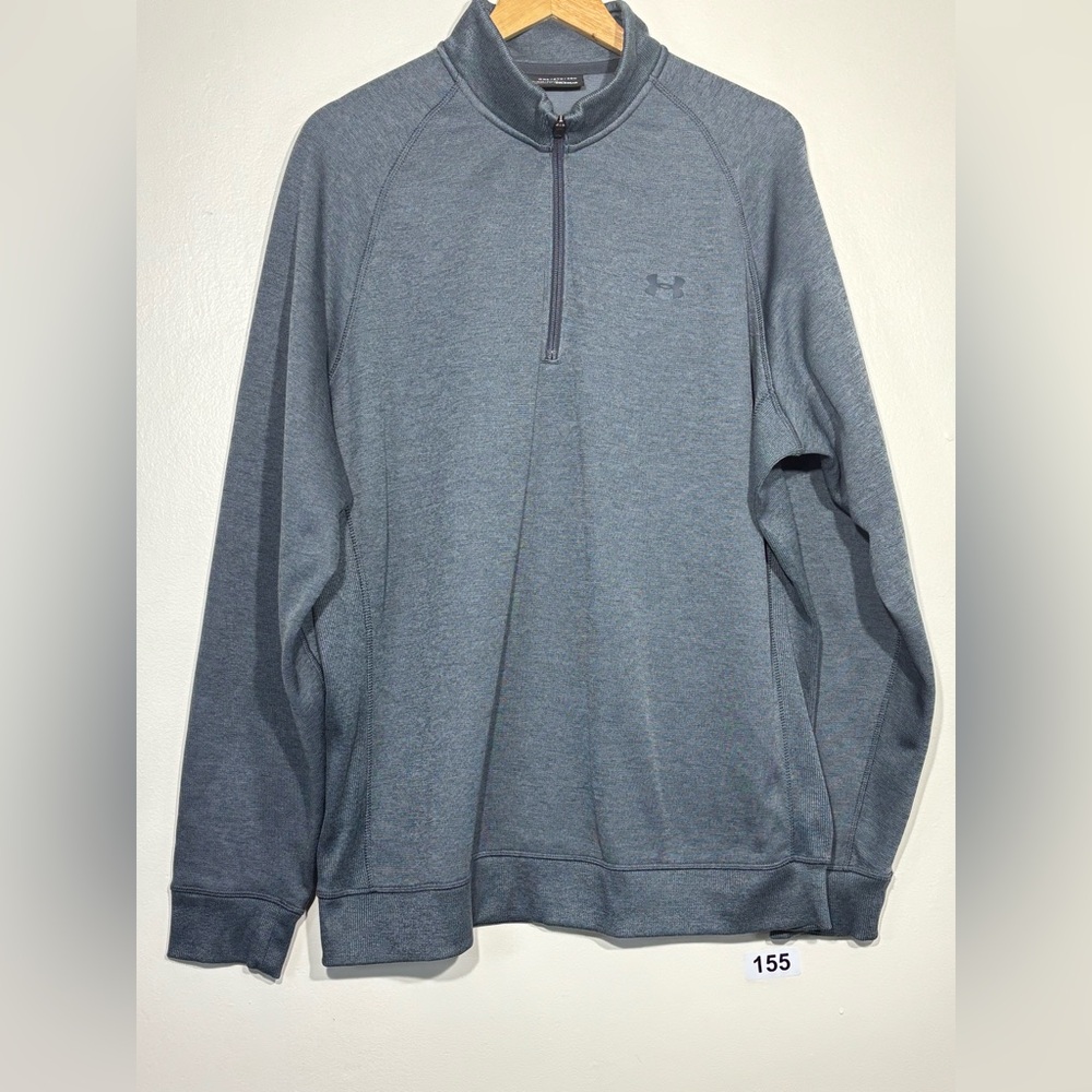 Under Armour Charcoal Sweater Zip-Up Top Size XXL
